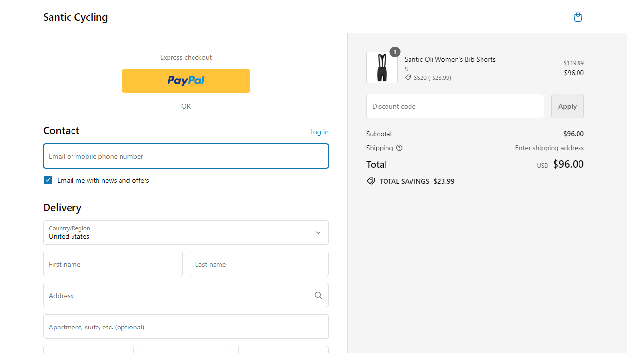 How to apply Santic coupon code